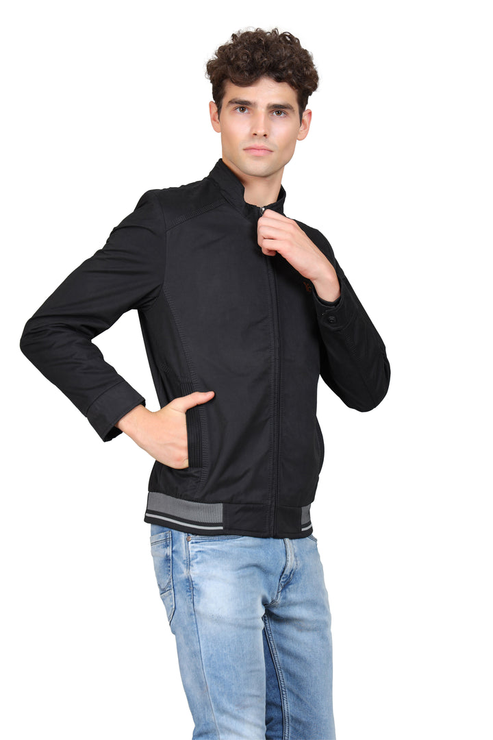 Men Black Floral Lightweight Crop Open Front Jacket