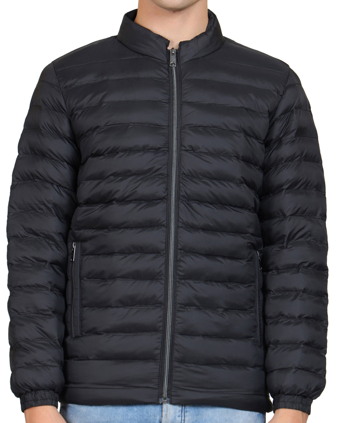 Lightweight Mock Collar Puffer Jacket