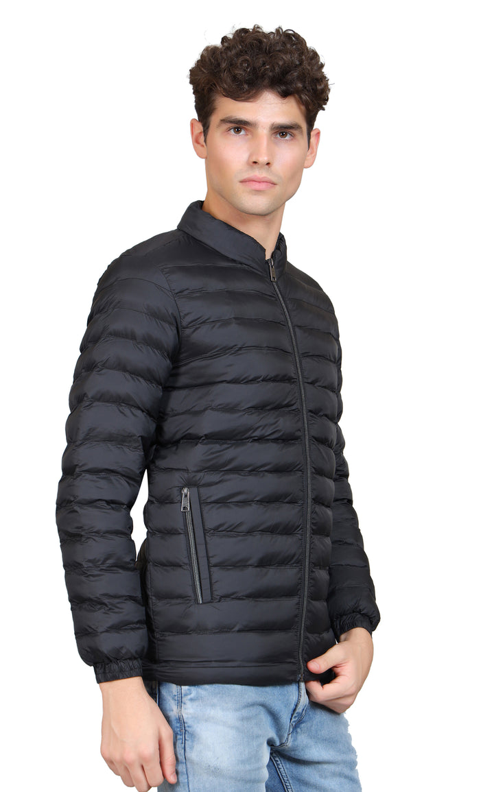 Lightweight Mock Collar Puffer Jacket