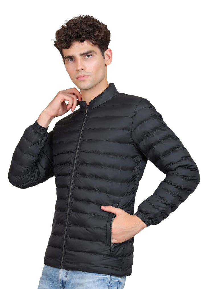 Lightweight Mock Collar Puffer Jacket