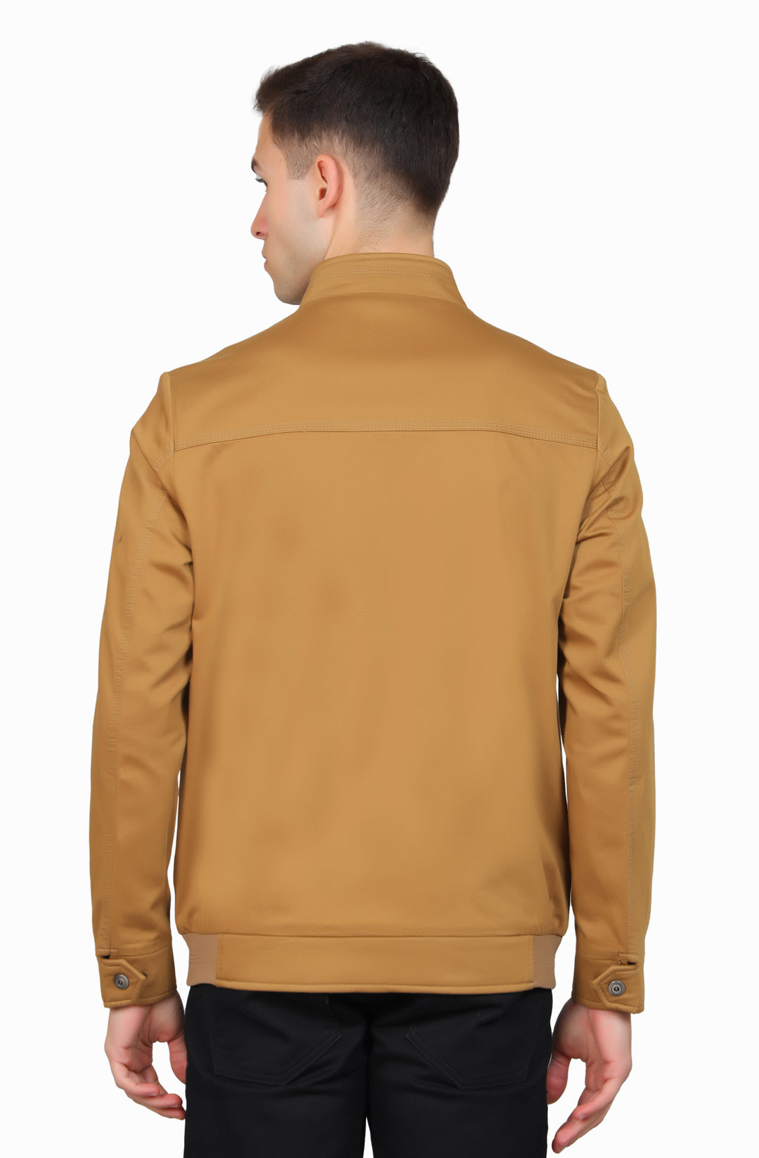 Men's Cotton Full Sleeve Jacket with Ban Neck