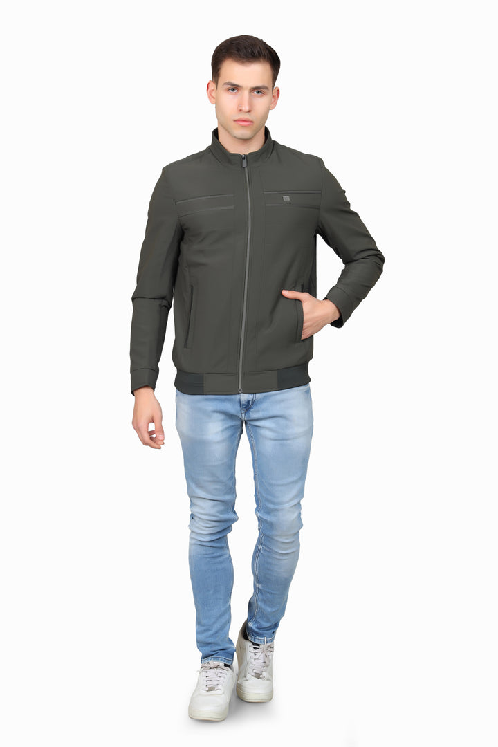 Men's Ban Neck Full Sleeve Jacket