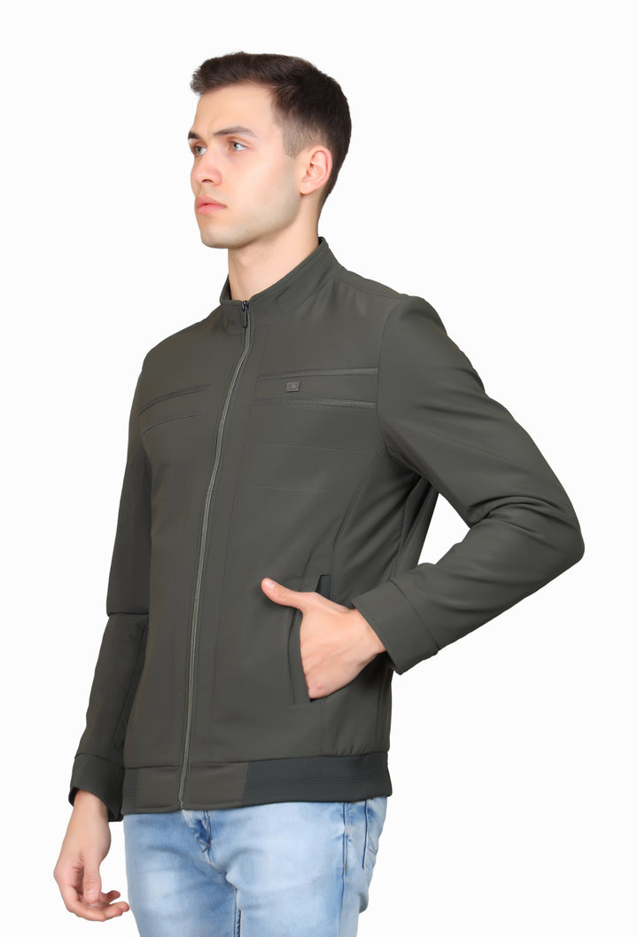 Men's Ban Neck Full Sleeve Jacket