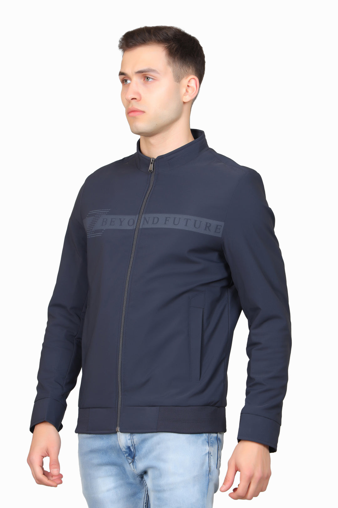 Men's Ban Neck Full Sleeve Jacket