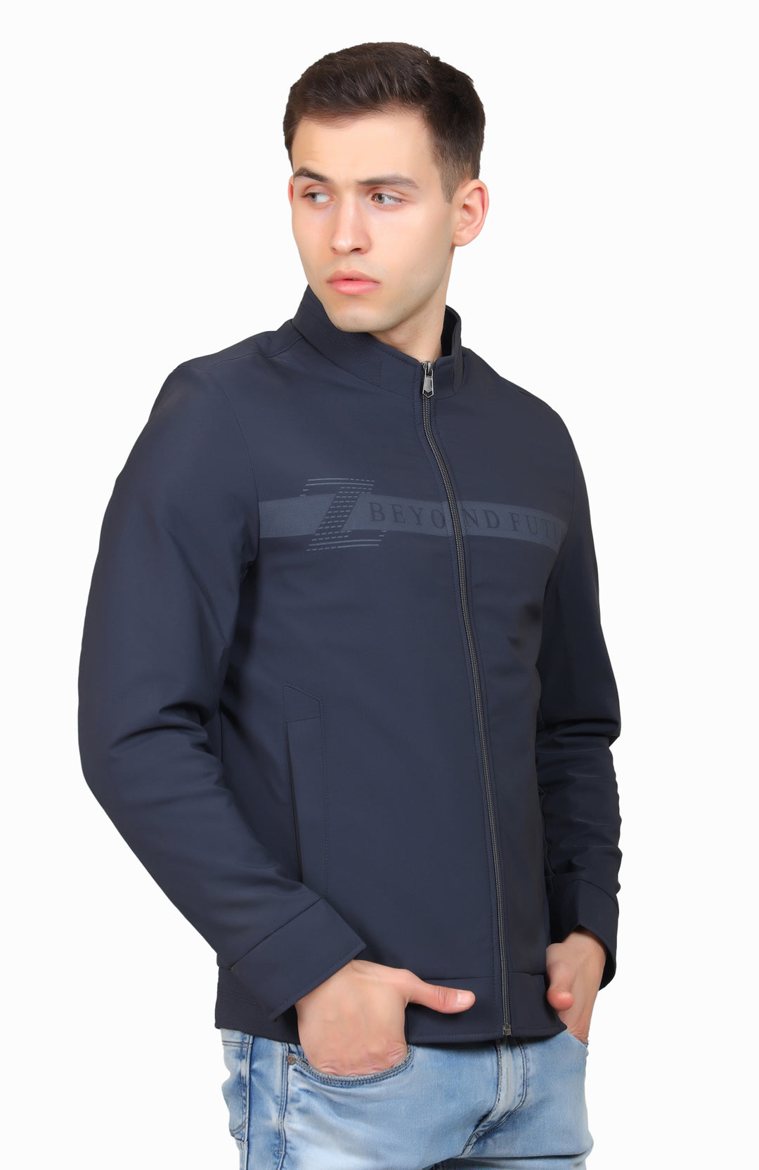 Men's Ban Neck Full Sleeve Jacket